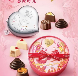 godiva2017情人節巧克力多少錢？sanrio和?歌帝梵合作情人節巧克力