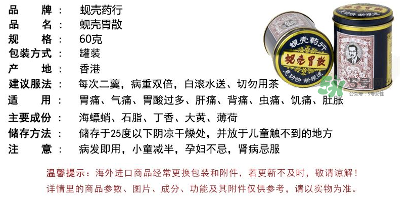 蜆殼胃散一天吃幾次？蜆殼胃散一次吃多少？