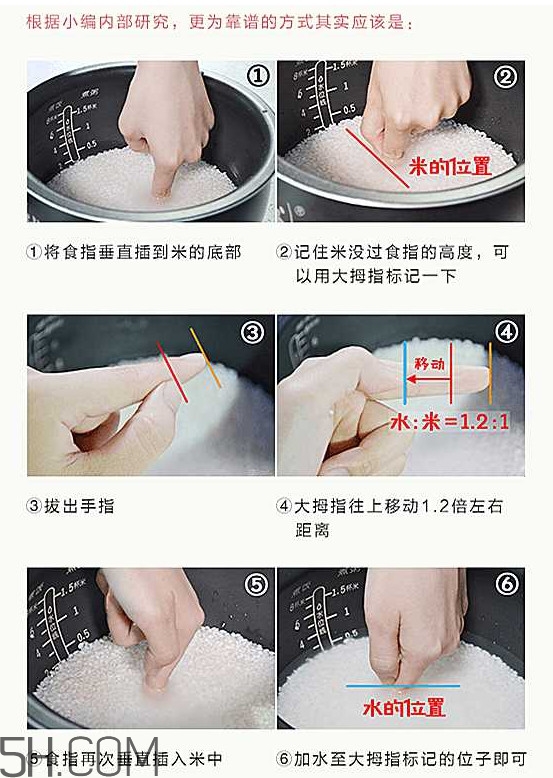 煮飯用熱水還是冷水？煮飯要放多少水
