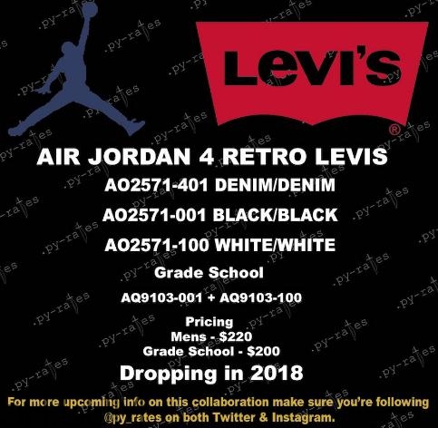 levis與air jordan 4聯名系列有哪幾款？