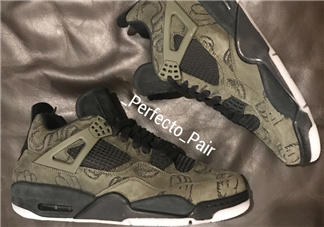 kaws與air jordan 4聯(lián)名橄欖綠版本實物什么樣？
