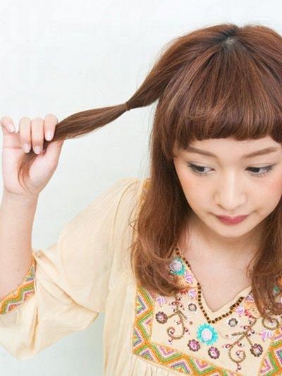 女生貓耳發型的扎法圖解 一分鐘搞定
