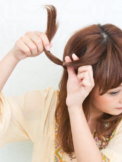 女生貓耳發型的扎法圖解 一分鐘搞定